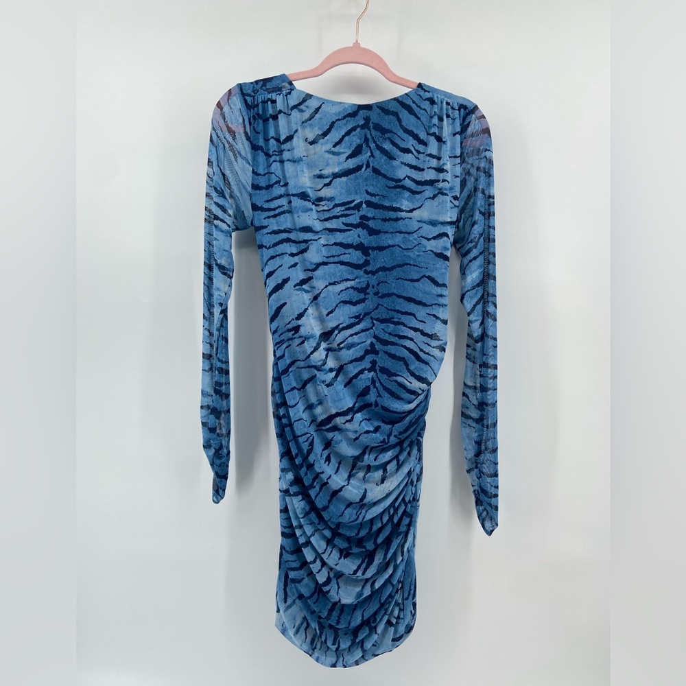 NWT Zara blue cheetah dress